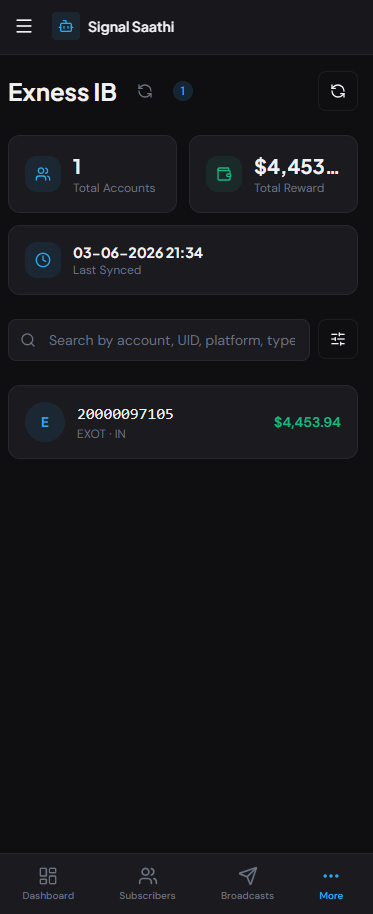 Trade Bot Platform mobile experience